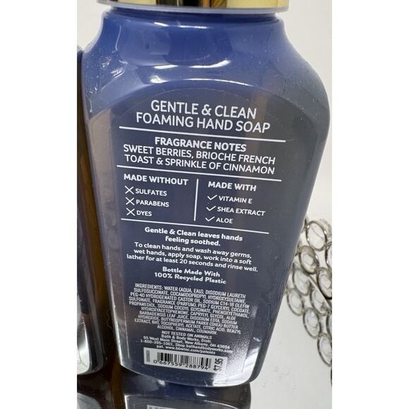 2 Bath & Body Works Wildberry French Toast Gentle Foaming Hand Soap 8.75 Oz Each - Picture 4 of 4